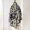 Winter double-sided jacquard imitation cashmere shawl women's new fashion versatile retro scarf student thickened warm scarf