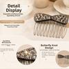 Silver Bow Hair Comb Bow Shape Updo Hair Comb Gifts Back-of-head Bun Hairbrush  Updo Styling