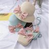 Women Creative Gifts Summer Straw Hat Korean Version Big Bow Sun Hat Outdoor Outing Sunscreen Beach Hat Girl Baby Cool Hats