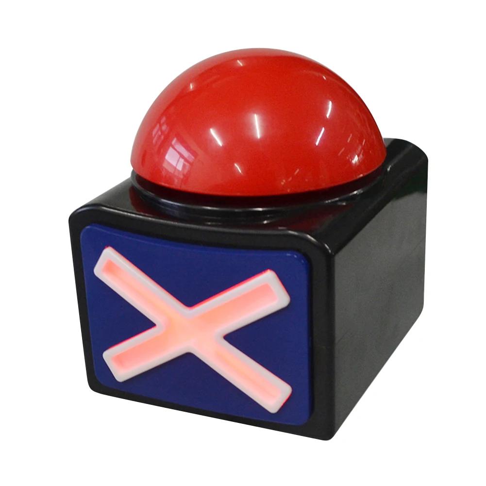 Red Buzzer Alarm Button Box with Sound and Light Trivia Quiz Got Talent Buzzer Response Buzzers for Contest/Game Show/ Party