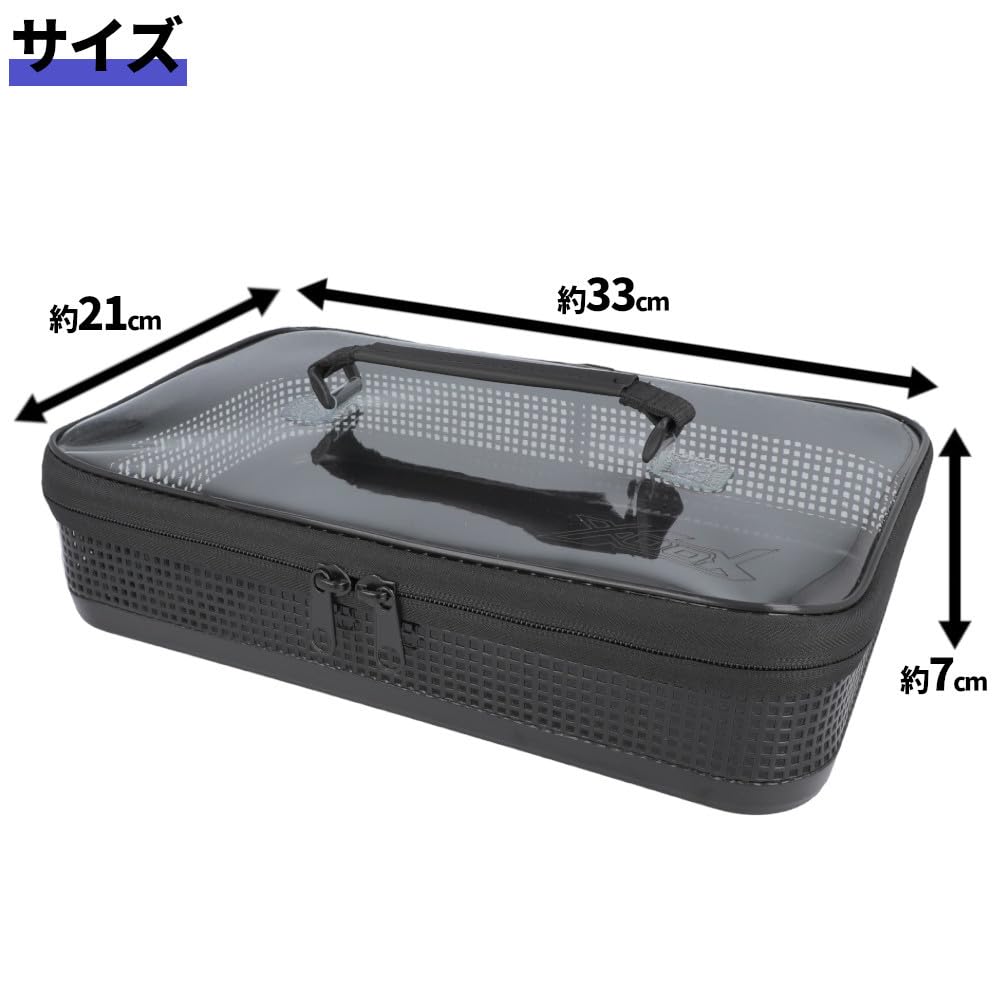 Takamiya Small Parts Sorting Bag M Clear Lid EVA Mesh Side Tackle Storage Case for Jigs Plugs Lures Fishing Gear Organizer Japan