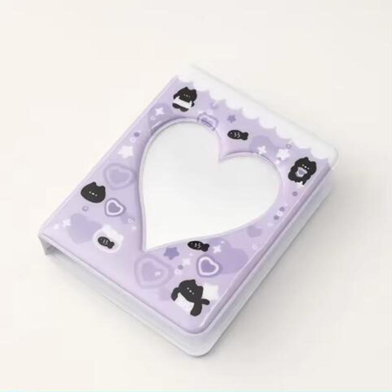 Cute Bear Photo Album 3 Inch Love Heart Hollow Picture Storage Case Kpop Card Binder Name Card Book Photocard Holder 36 Pockets