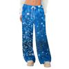 Women's Fleece Wide Leg  Elastic Waist Drawstring Loose Pants Drawstring Pajama Pants Sleepwear Trousers