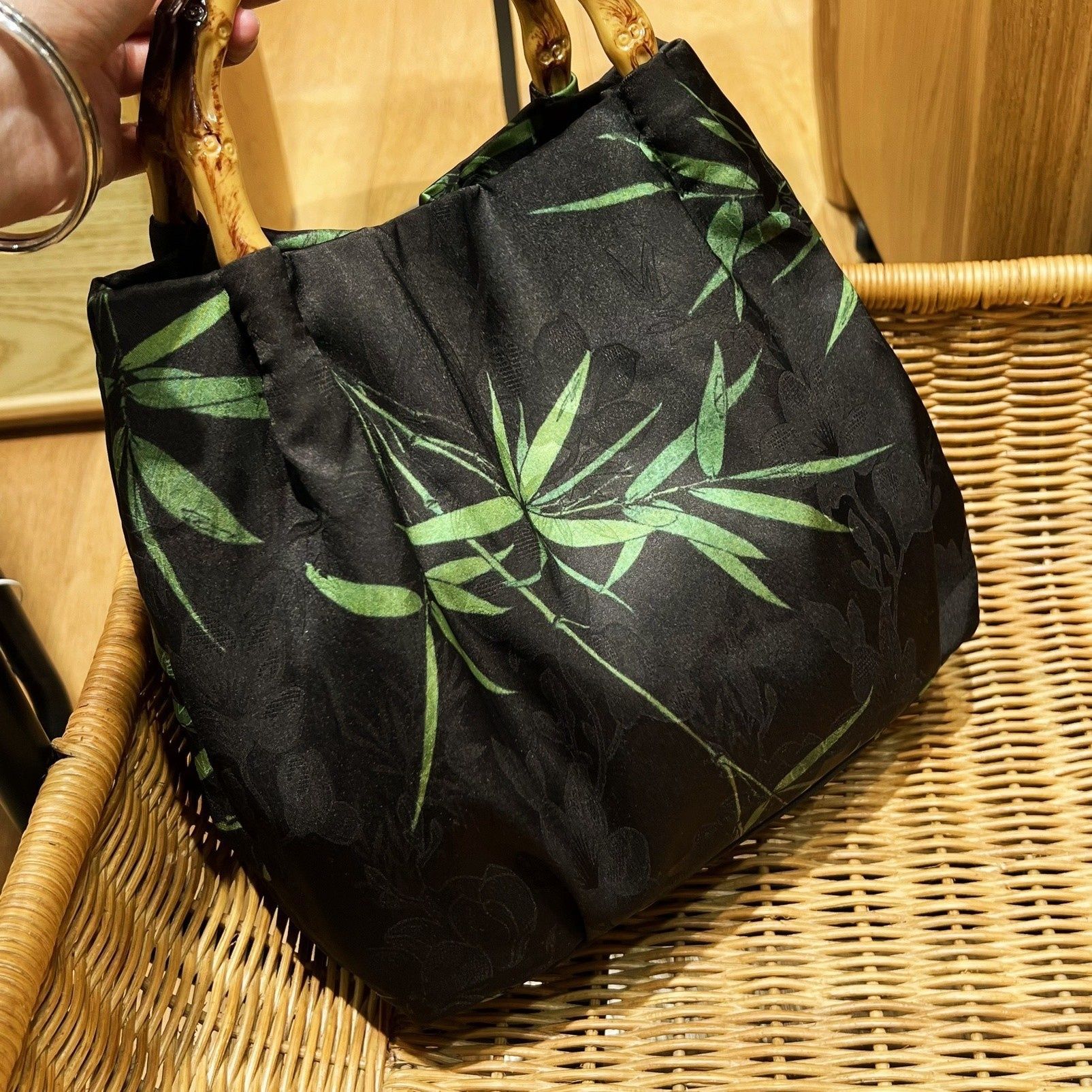 

Guofeng retro bamboo bag bag bag new original imitation fragrant cloud yarn Hanfu ancient cheongsam handbag Chinese handmade
