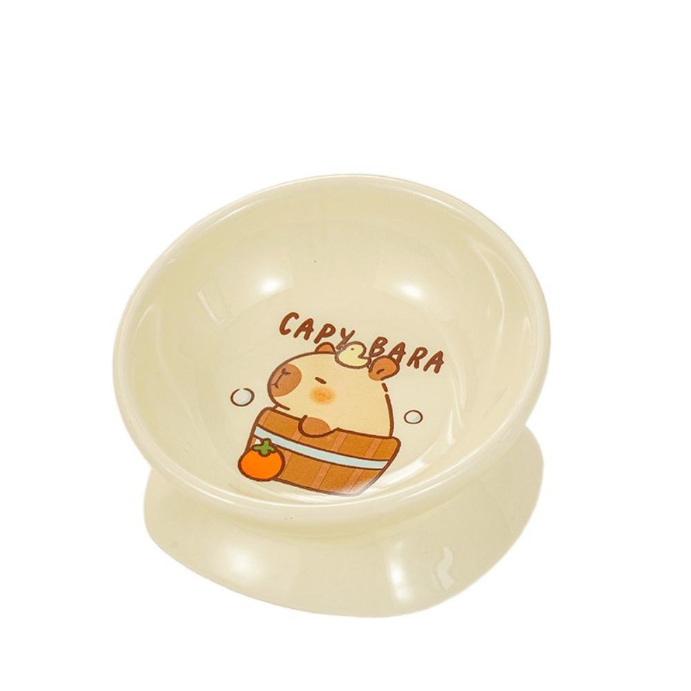 Slanted Mouth Pet High Foot Bowl Ceramic Dog Food Feeding Basin Cat Bowl  Water Container