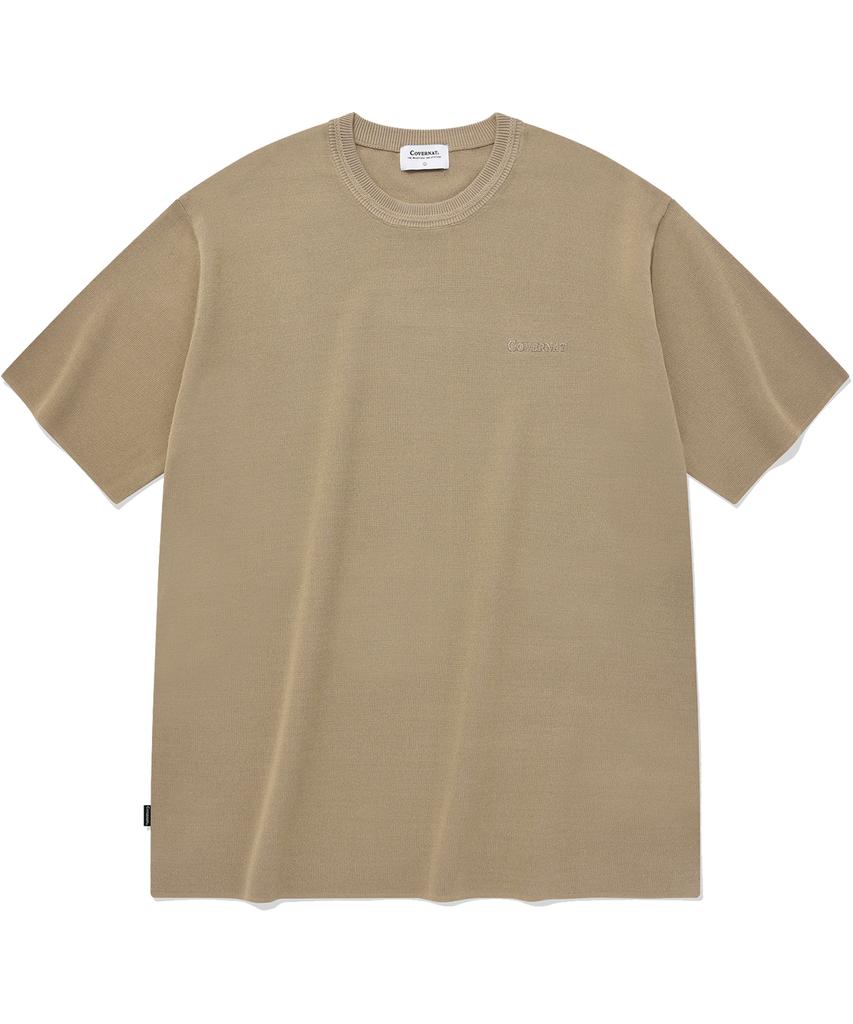 COVERNAT Basic Round Half Knit Beige