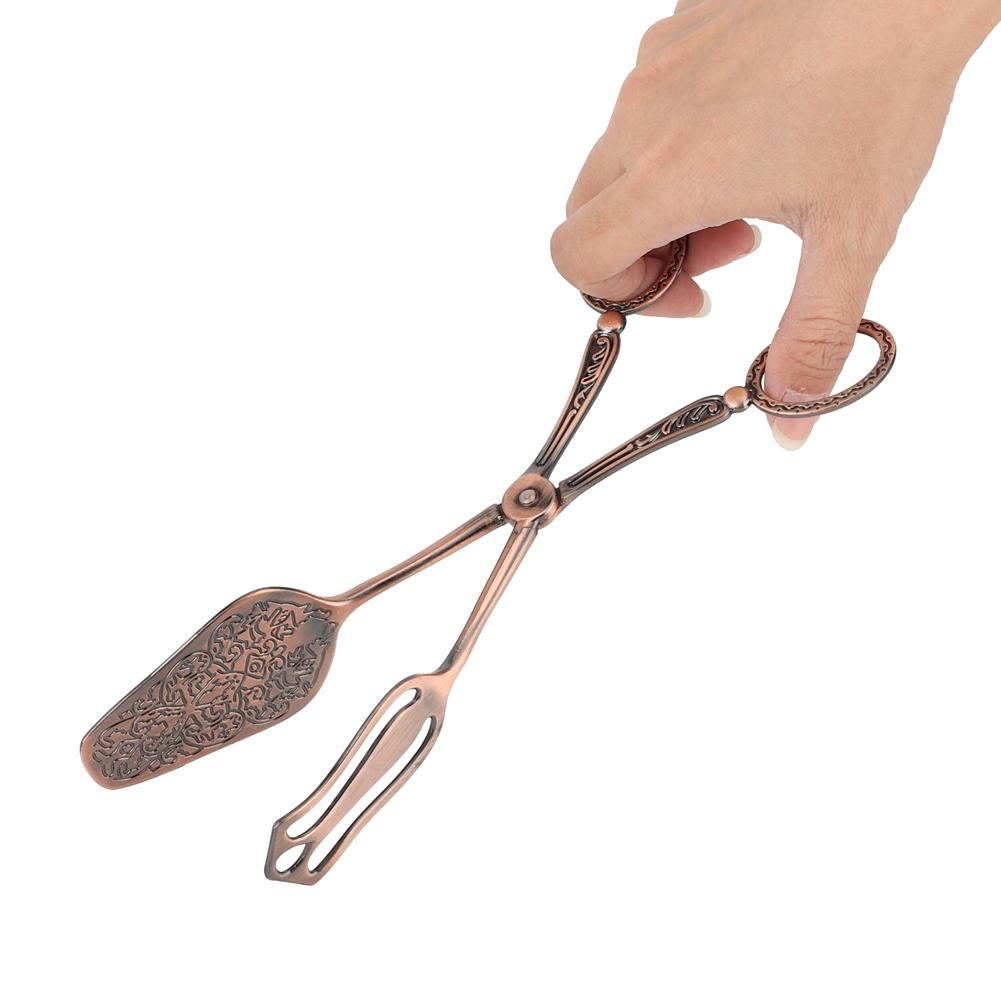 Retro Elegant Zinc Alloy Bread Tong Cooking Baking Kitchen Food Clip
