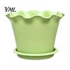 Flower Pots for Home Decor Wavy Edge Planter with Saucer, Thickened Pot Small Garden Container Drainage Holes, Modern Plant Indoor Outdoor Plants