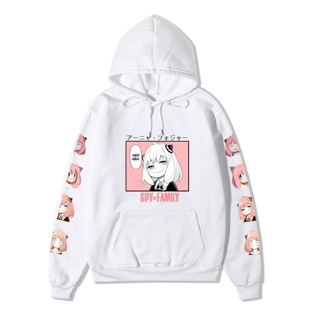 Spy X Family Anya Forger Anime Graphic Hoodie Unisex Winter Fleece Lined Warm Hooded Sweatshirt Men Women Daily Casual Long Sleeve Pocket Pullover