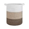 Breathable Cotton Rope Hamper Basket With Supportive Handles Large Capacity Storage Container For Clothes
