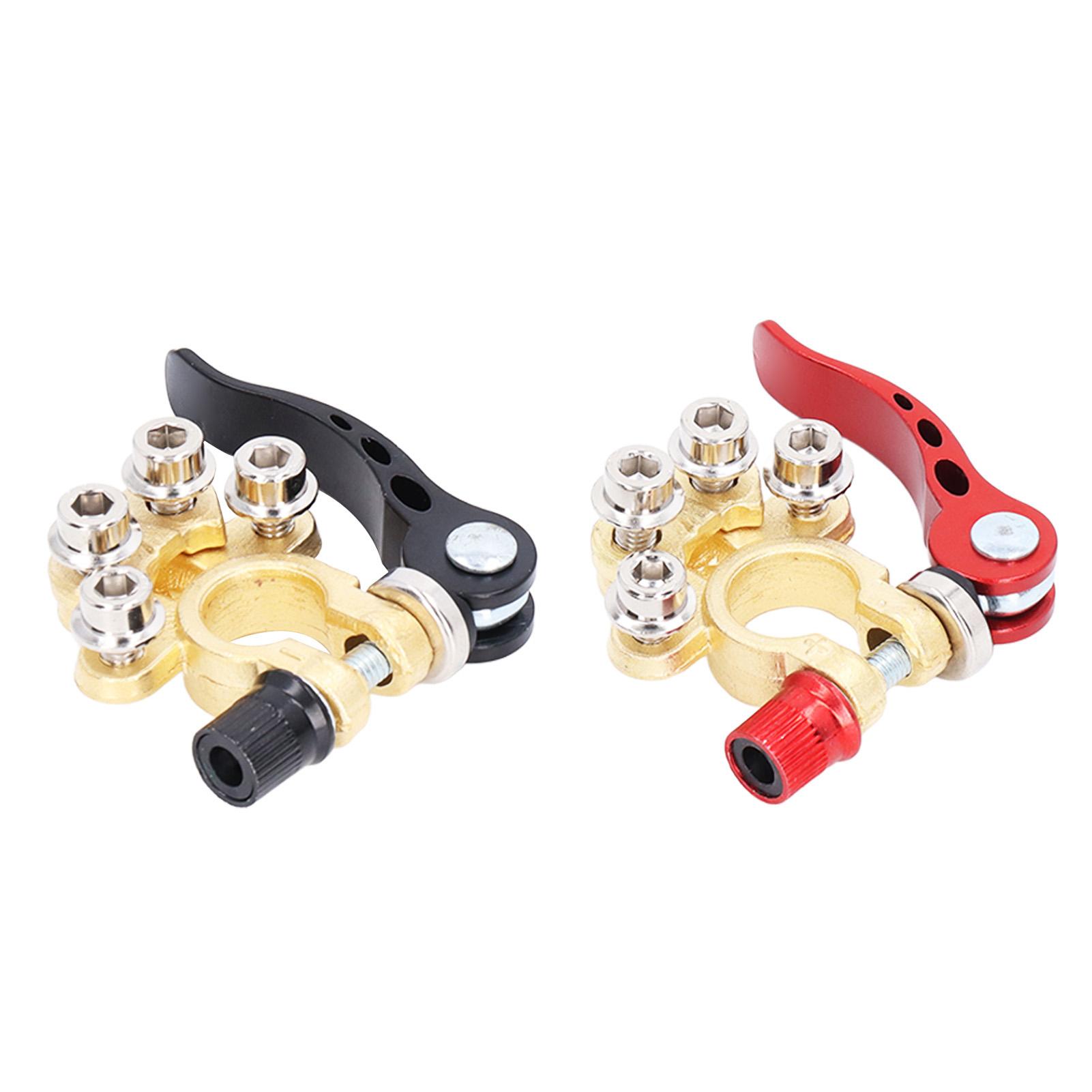 

2Pcs Battery Terminal Connectors Car Disconnect 4 Way Positive Negative for SAEJIS Type A Post