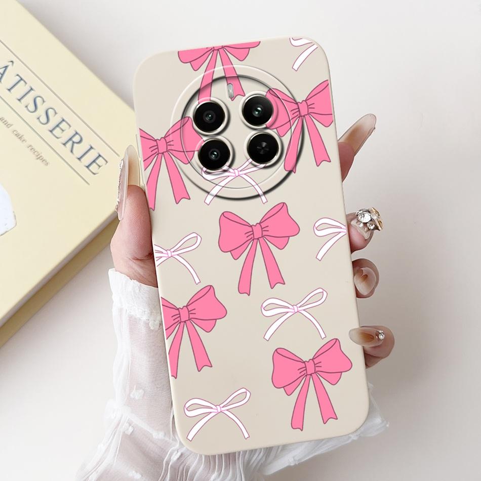 Für Realme 12 Pro+ 12Pro 5G Handyhülle Realme 12 Pro Plus 5G Elegante Blumige Katze Bemalt Weiches Silikon Schlichte Stoßfeste Hüllen