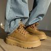 Martin boots new winter velvet outdoor rhubarb boots non-slip casual shoes thick-soled heightening boots