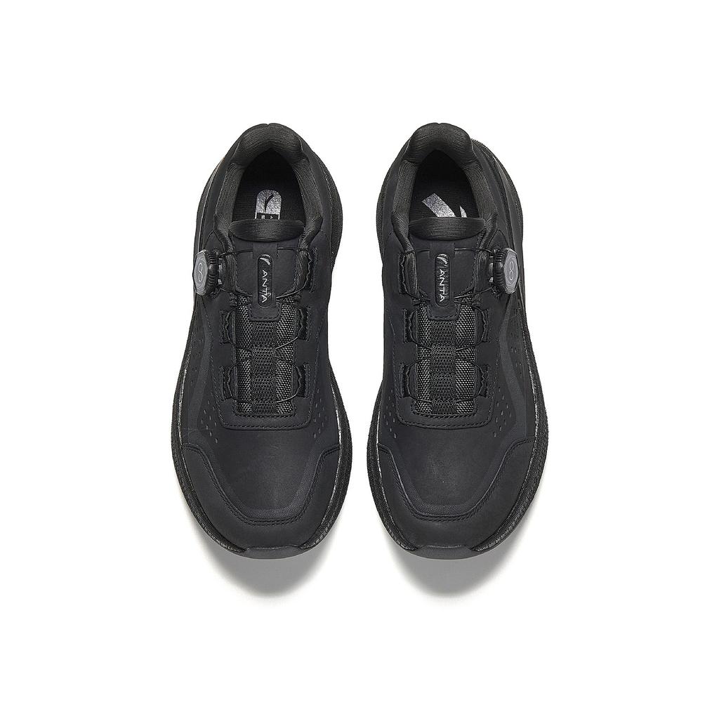 Anta Scarpe da Allenamento Traspiranti Ammortizzanti con Bottone a Manopola in Vera Pelle Uomo Sneakers Basic-Nero 912547703-2