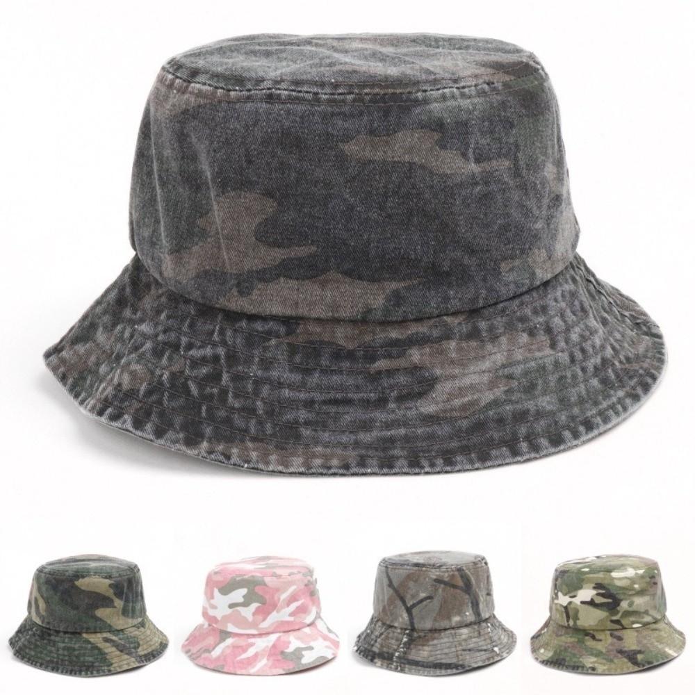 Sonnenschutz Panama Hut Camouflage Fischerhut Vintage Eimerhut Outdoor Reisen