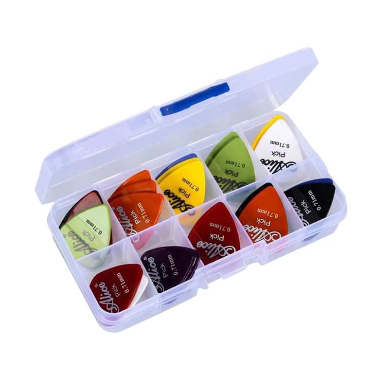 Gitaarplectrums met Opbergdoosje ABS Plectrums voor Elektrische Akoestische Gitaar 6 Dikte Gitaar Plectrum Accessoires
