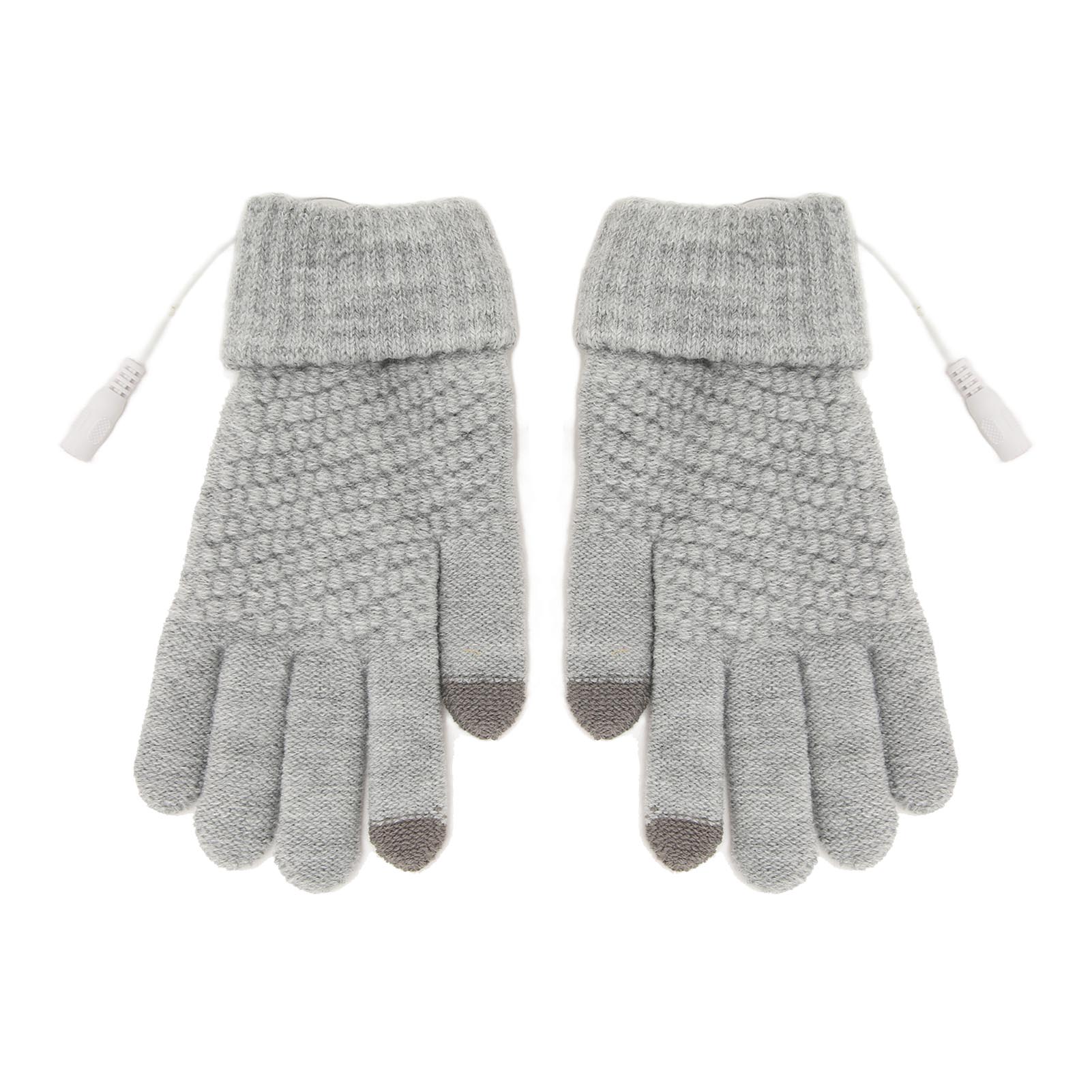 

USB Heated Gloves Thicken Detachable Electronic Warming Knitted Gloves for Autumn Winter