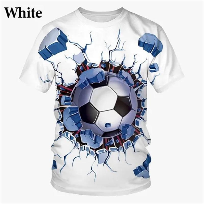 Unisex Casual Sports T Shirt For Men 3d Print Kids Football Graphic T-shirt Short Sleeve Oversized Men T-shirts Streetwear
