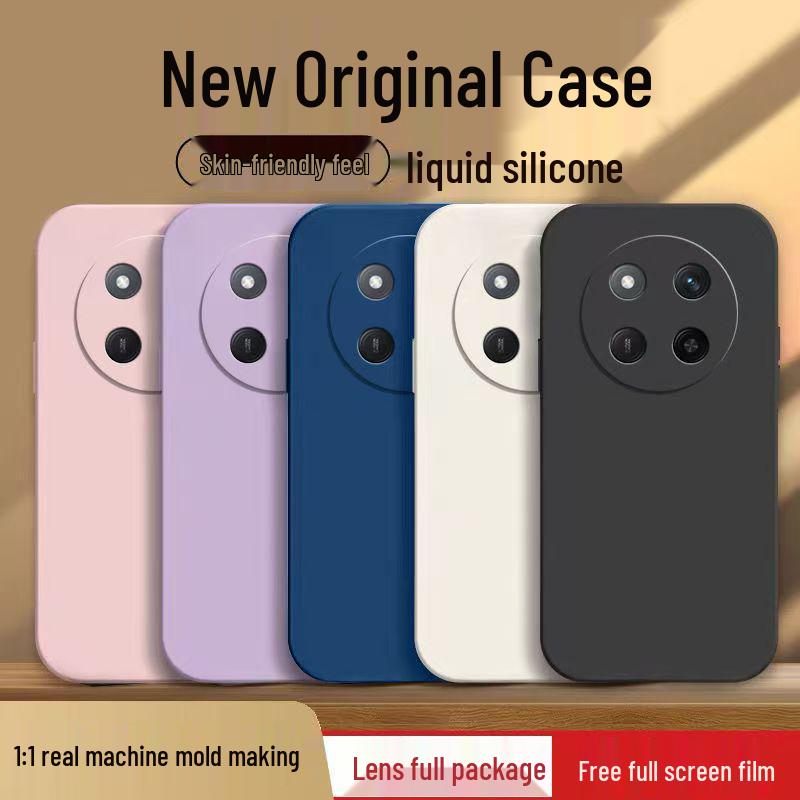 Honor X9C Solid Color Liquid Case: Full Coverage Anti-Drop Soft Cover
