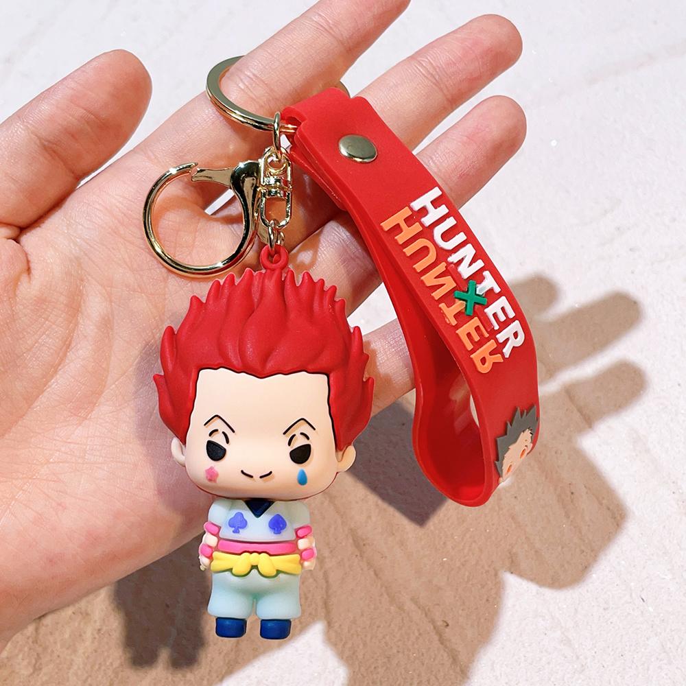 Anime HUNTER X HUNTER Figure Keychain Silicone GON·FREECSS Doll Pendent Keyring Car Key Holder Accessories Jewelry Kids Toy Gift