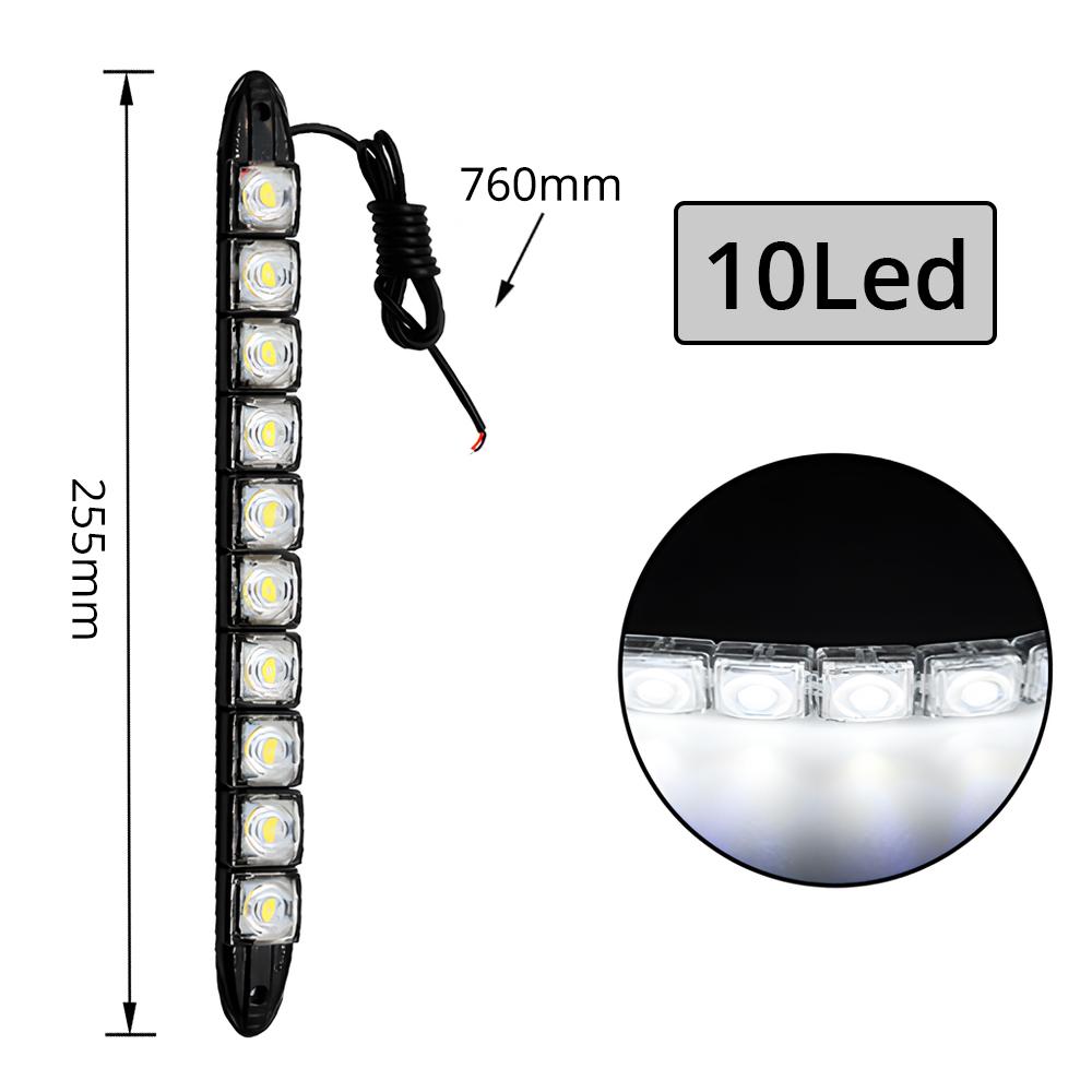 1PCS DRL COB White Flexibles Fog Lights Day Times Running Auto Head Lamp Waterproof 10w Bright Led Car Styling Gluttonous Snake