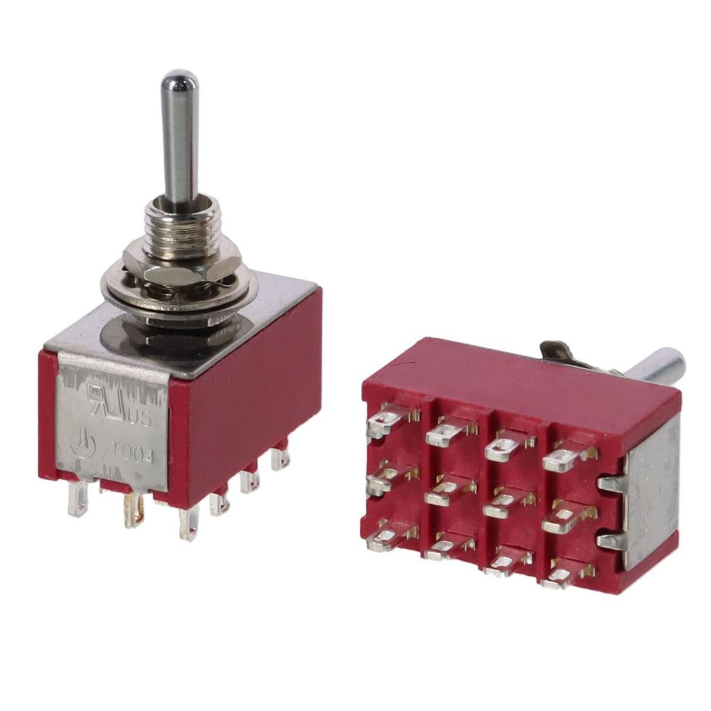 2Pcs 3 Position 12 Pins Mini Toggle Switch Car Boat Switches  Small Electronic Equipment