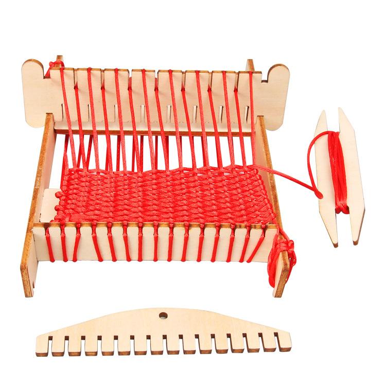 Loom Diy Technology Small Production Children Students Assembled Wooden Handmade Learning Tools Scientific Experiment Material Package