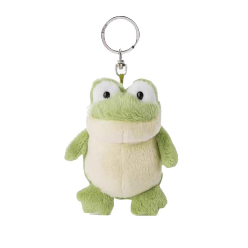 Cartoon Cute Green Little Frog Plush Toy Pendant Cute Animal Plush Toy Keychain Backpack Decoration Plush Pendant Festival Gift