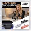 240W Vikbart Laddningsställ för Telefon - Kompakt Bärbart Höghastighetsladdningsstation, Ultrahastighet För Bärbara Datorer, Surfplattor & Telefoner