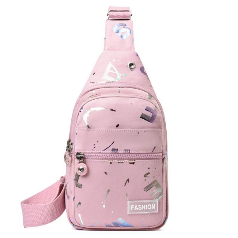 Women'S Chest Bags Geometric Print Oxford Cloth Casual Crossbody Bag Sports Travel Outdoor Chest Shoulder Bags