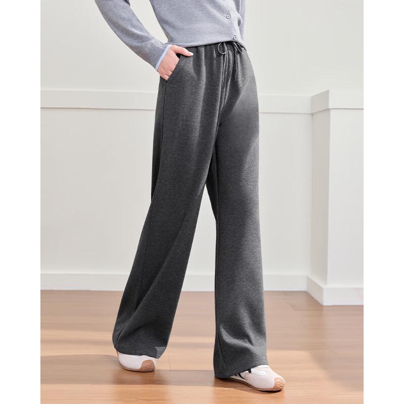 IEF Women's Winter Fleece-Lined Wide-Leg Casual Pants