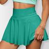 Women's Casual High Waist Color Short Half Skirt Sports Skirt Pleated Skirt