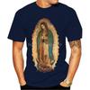 Panna Maria Guadalupská Panna Maria. Tričko Madonna Religious Graphic. Letní bavlněné tričko s krátkým rukávem s kulatým výstřihem, unisex, nové
