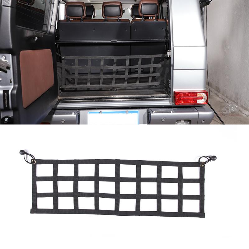 Webbing Black Car Rear Trunk Boot Organizer Pocket Storage Net Pocket For Mercedes Benz G Class W463 2004-2018 Auto
