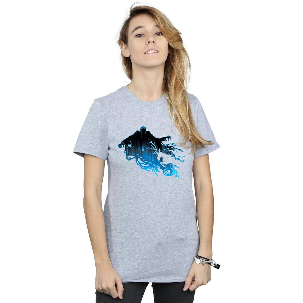 Harry Potter Womens/Ladies Dementor Silhouette Cotton Boyfriend T-Shirt
