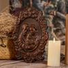 Religious Holy Family Wooden Icons Catholic Home Wall Decor, Wood Carved Byzantine Icons Gifts