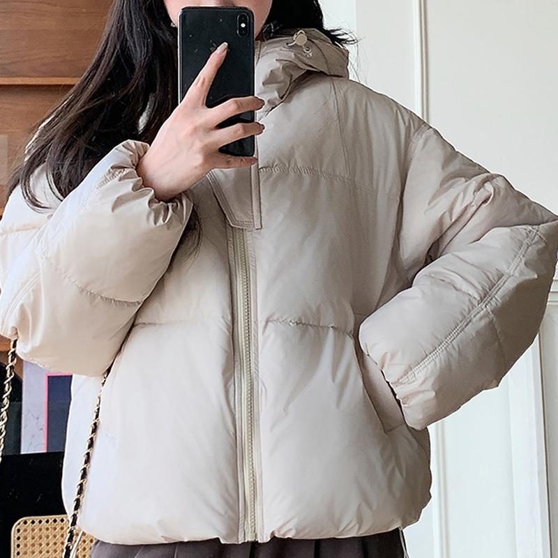 

Winter New Style Loose Padded Jacket Thickened Short Fashion Small Padded Jacket Stand-up Collar Bread Jacket L бежевий