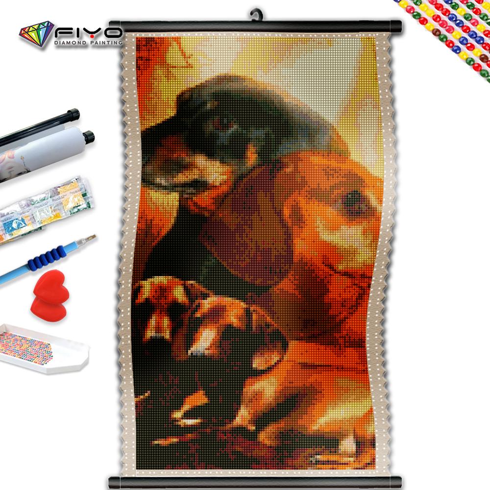 

5D DIY Рамка Алмазная картина Сумерки Собака Полная квадратная вышивка Животное Мозаика Картина Стразы Настенный декор Искусство