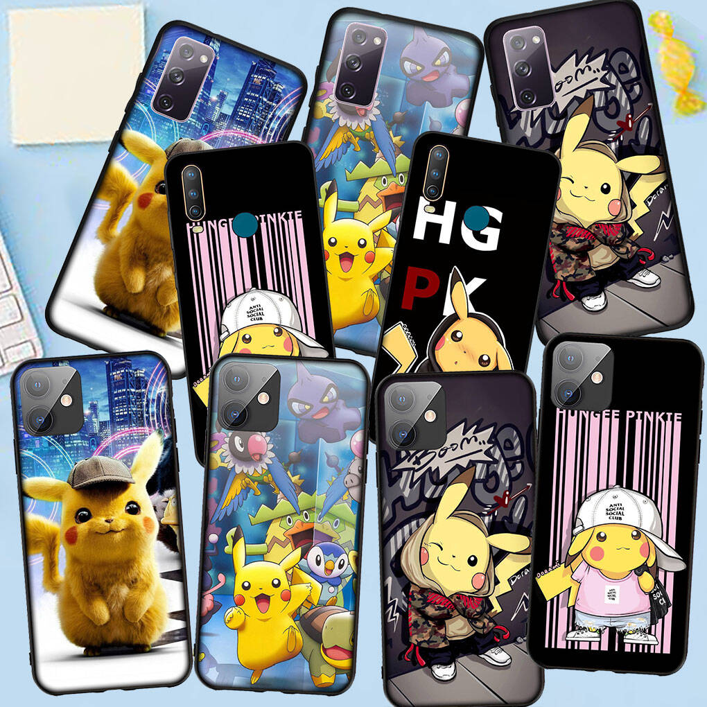 Custodia per Telefono per iPhone 17 16 15 Plus Xiaomi Poco F8 F7 X7 X6 M8 C85 C75 C71 Redmi Note 14 12 11 13 Pro Max A4 14C 13C 15C Sfondo Pokemon GO Pikachu