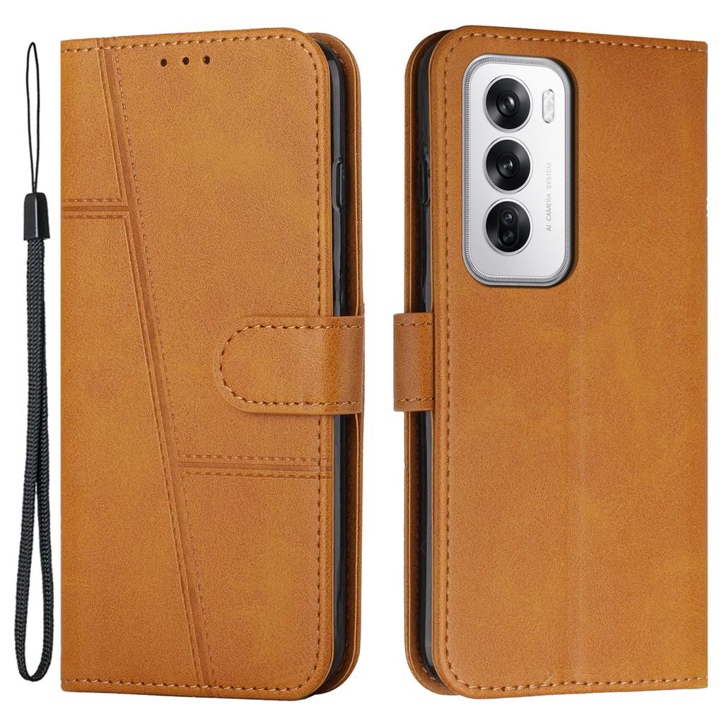 For Oppo Reno12 5G (Global) Case Anti-Scratch PU Leather Phone Stand Cover Wallet