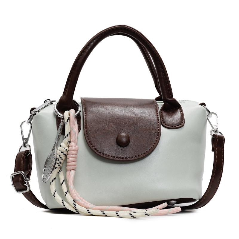 2025 new niche retro contrasting colors high-end portable dumpling bag versatile commuter daily casual messenger women's bag