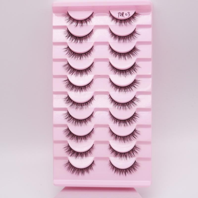 Private Label False Lashes 10 Pairs 3d Faux Eyelashes Natural Styles Makeup Mink Eyelash
