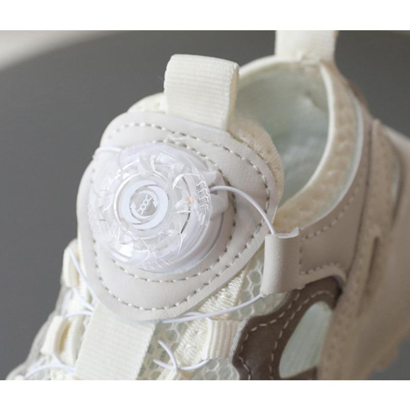 Summer Kids Half Sandals Hollow Out Single Mesh Breathable Casual Shoes Soft Sole Anti-Slip Shoes for Little Boys