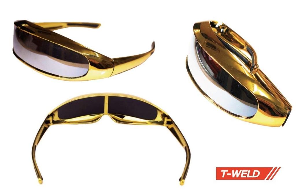 Stylish Golden Safety Glasses for Spot and Leisure UV Price per TW-003 Welding, Polishing, Use, Protection. pair.