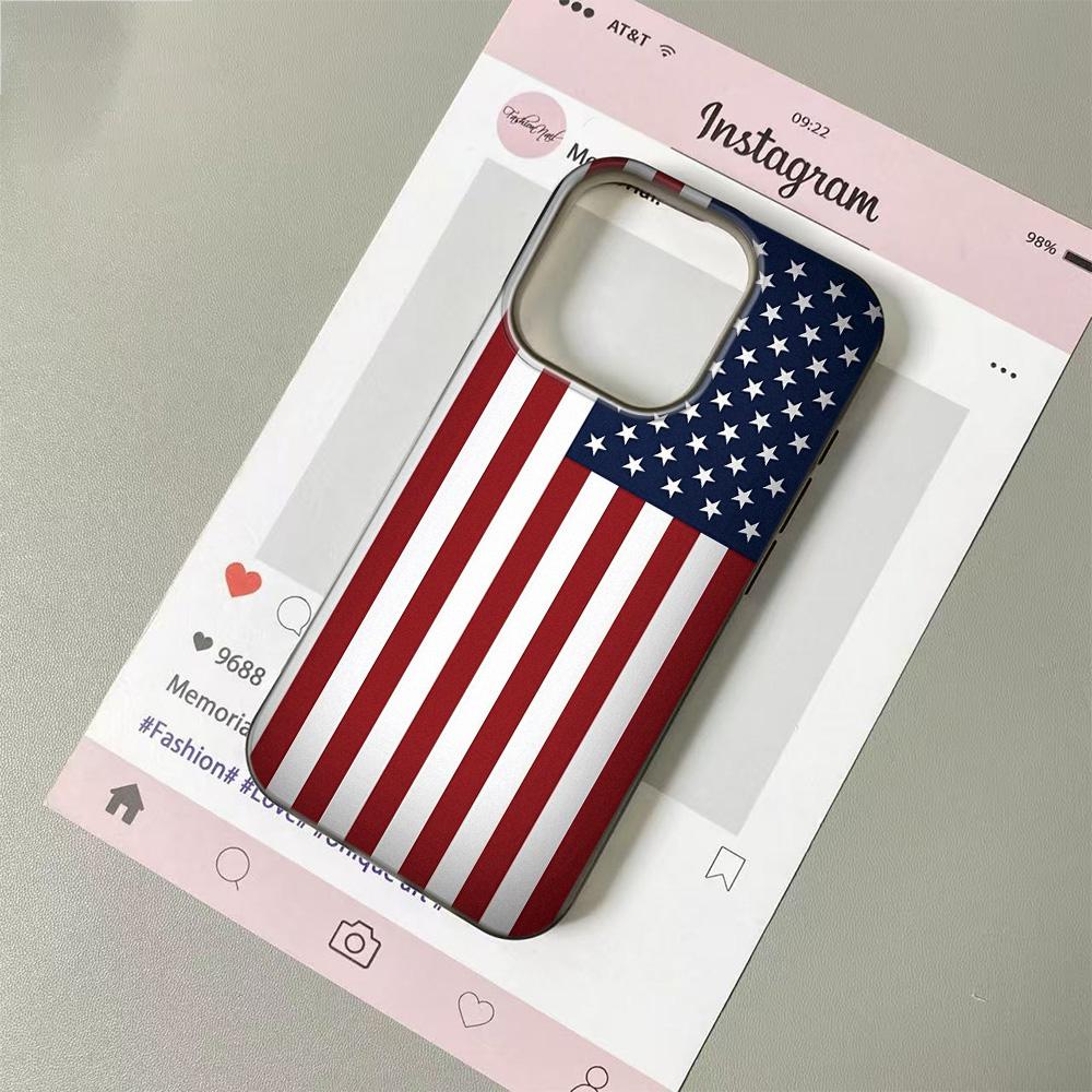 American Flag Phone Case For IPhone 11 12 13 Pro Case 14 15 Plus 16 17 Pro Max 17Air Case Silicone Soft Clear Shockproof Cover