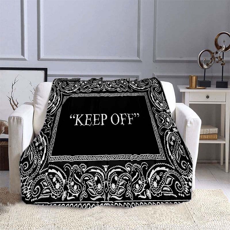 KEEP OFF-Musterdecke, Sofadecken für Betten, superweicher, warmer Deckenbezug, Flanell-Überwurfdecke, Flanelldecke