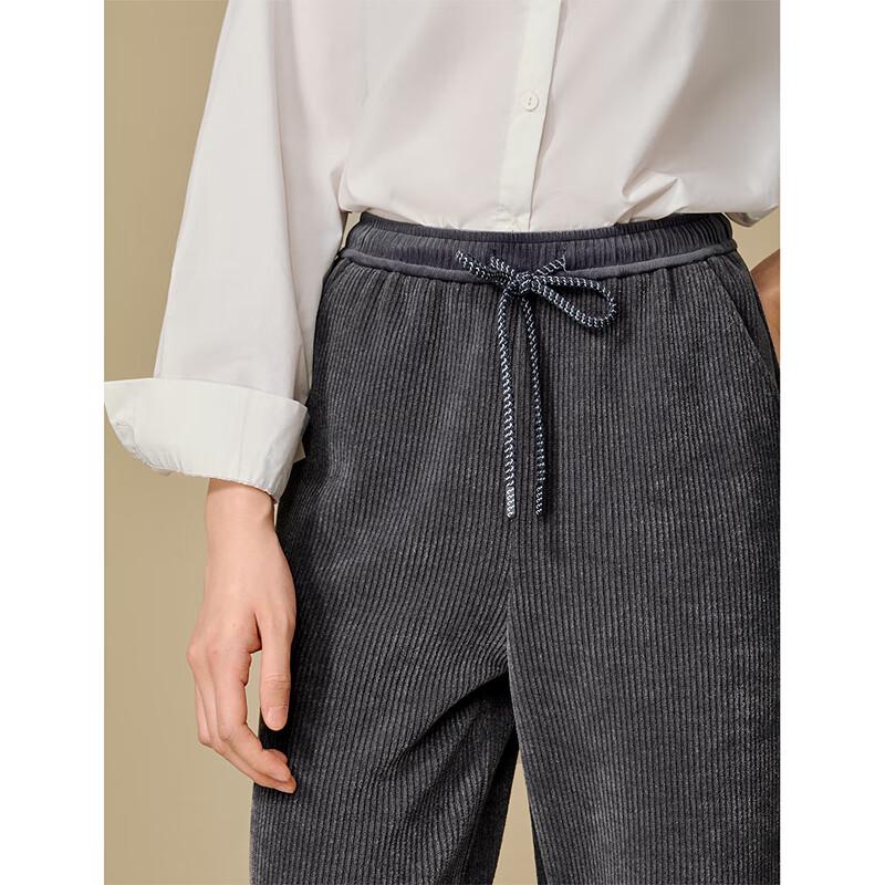 

Inman Chenille Elastic Waist Straight Leg Pants M