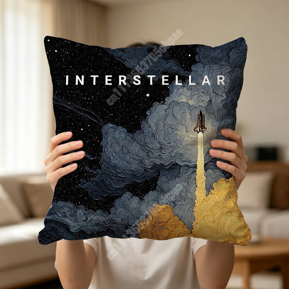 IInterstellarS Christopher Nolan SciFi Pillow Cover Sofa Couch Cushion Case Creative Workspace Accent Home Decor