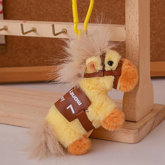 Pony Pendant Keychain 2026 Year of The Horse Plush Keyring Colorful Pony Doll Small