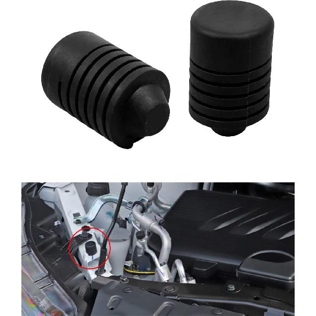 2PCS Hood Stop Bumpers Rubber, Hood Rubber General Standard Cushion Bumper Fit for Nissan Teana Sunny Bluebird Tiida Sylphy Hood Stops Fit for